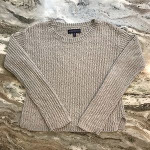 Thick fuzzy grey sweater